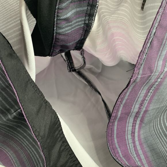 Joe Boxer Striped Board Shorts Size 36 Mens Dark Gray Purple Large Swim Trunks L - Picture 4 of 8